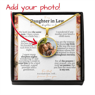 Daughter in Law Birth Flower Circle Necklace - Love You This Much